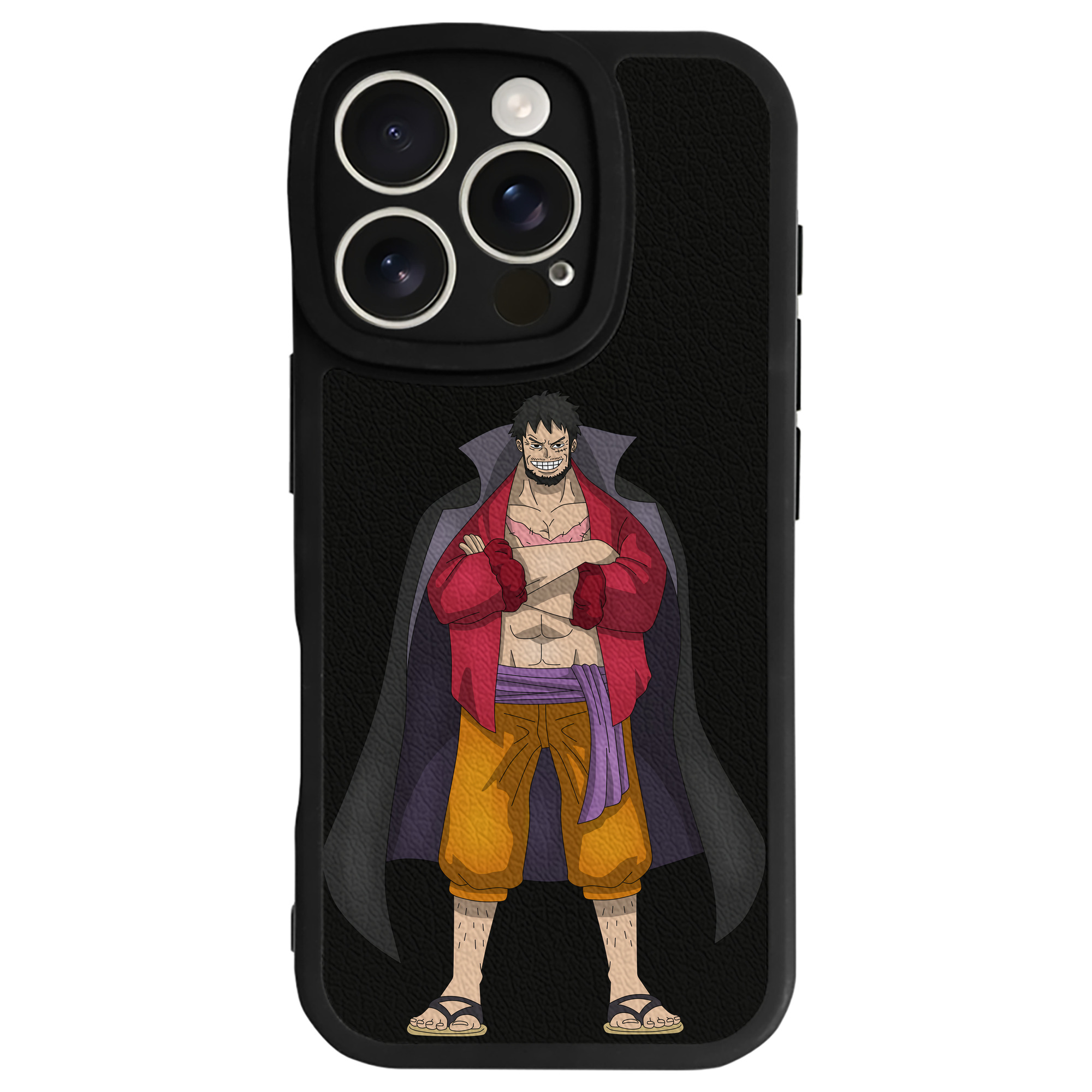 （画像用） ワンピース モンキー・D・ルフィ ONE PIECE Monkey D. Luffy 【iPhone 16シリーズ対応】シリコンスマホケース（レザー調） 材質：シリコン